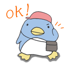 A penguin and a rabbit and chick sticker #6122931