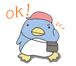 A penguin and a rabbit and chick sticker #6122931