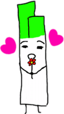 Cute leek sticker #6124032