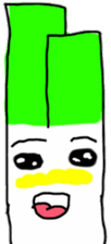 Cute leek sticker #6124033