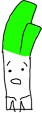 Cute leek sticker #6124034