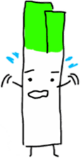 Cute leek sticker #6124035