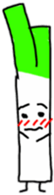 Cute leek sticker #6124036
