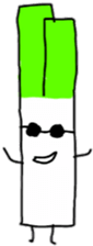 Cute leek sticker #6124038