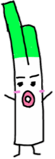 Cute leek sticker #6124041