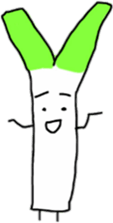 Cute leek sticker #6124042