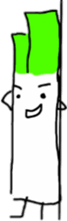 Cute leek sticker #6124044