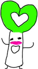 Cute leek sticker #6124046