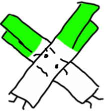 Cute leek sticker #6124048