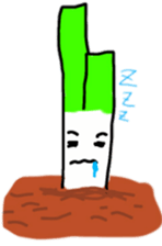 Cute leek sticker #6124049