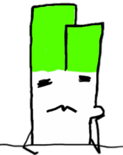 Cute leek sticker #6124050