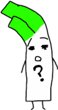 Cute leek sticker #6124052