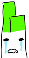 Cute leek sticker #6124055