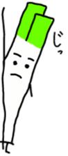 Cute leek sticker #6124056