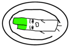 Cute leek sticker #6124057