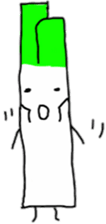 Cute leek sticker #6124058