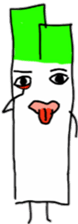 Cute leek sticker #6124068