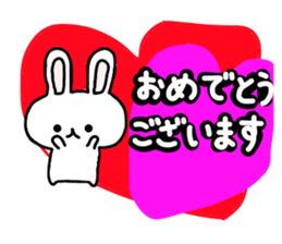 yuru rabbit yokutukau sticker #6124660