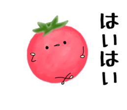 Red cute tomato sticker #6125841