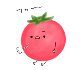 Red cute tomato sticker #6125870