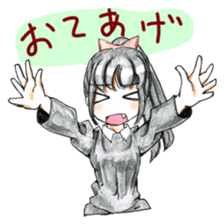 Ponytail girl 2 sticker #6126277