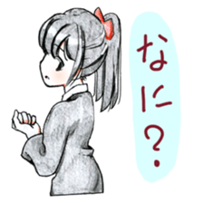 Ponytail girl 2 sticker #6126291