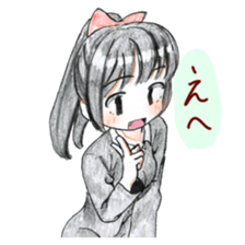 Ponytail girl 2 sticker #6126300