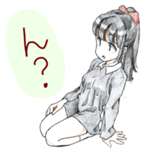 Ponytail girl 2 sticker #6126310