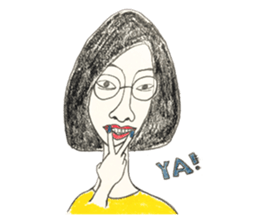 Ouchy girl sticker #6126402