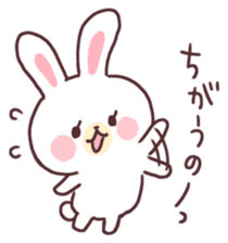 love love white rabbit sticker #6126794