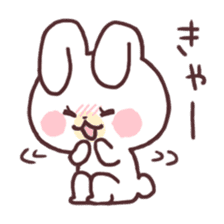 love love white rabbit sticker #6126796