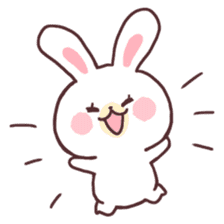 love love white rabbit sticker #6126799