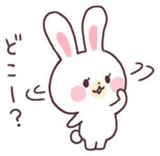 love love white rabbit sticker #6126806