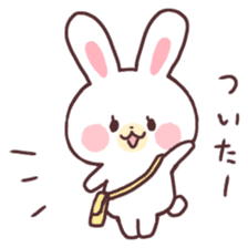 love love white rabbit sticker #6126808