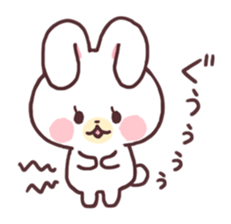 love love white rabbit sticker #6126824