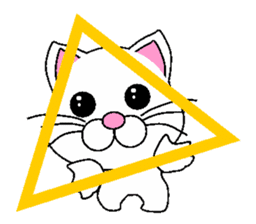 white cat everyday 2 sticker #6126961