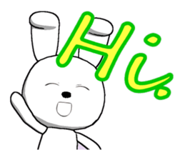 17th edition white rabbit expressive sticker #6127512