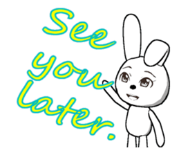 17th edition white rabbit expressive sticker #6127518