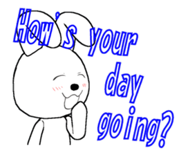 17th edition white rabbit expressive sticker #6127525