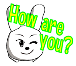 17th edition white rabbit expressive sticker #6127526