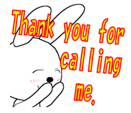 17th edition white rabbit expressive sticker #6127529