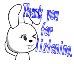 17th edition white rabbit expressive sticker #6127530