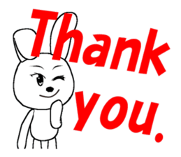 17th edition white rabbit expressive sticker #6127532