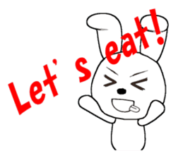 17th edition white rabbit expressive sticker #6127535