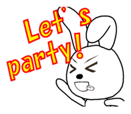 17th edition white rabbit expressive sticker #6127536