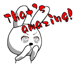 17th edition white rabbit expressive sticker #6127540