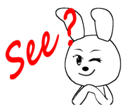 17th edition white rabbit expressive sticker #6127543