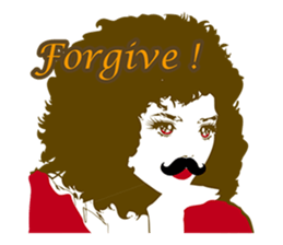 Beard maiden "I'll say straight !" sticker #6129674