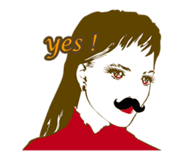 Beard maiden "I'll say straight !" sticker #6129687