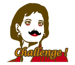 Beard maiden "I'll say straight !" sticker #6129690